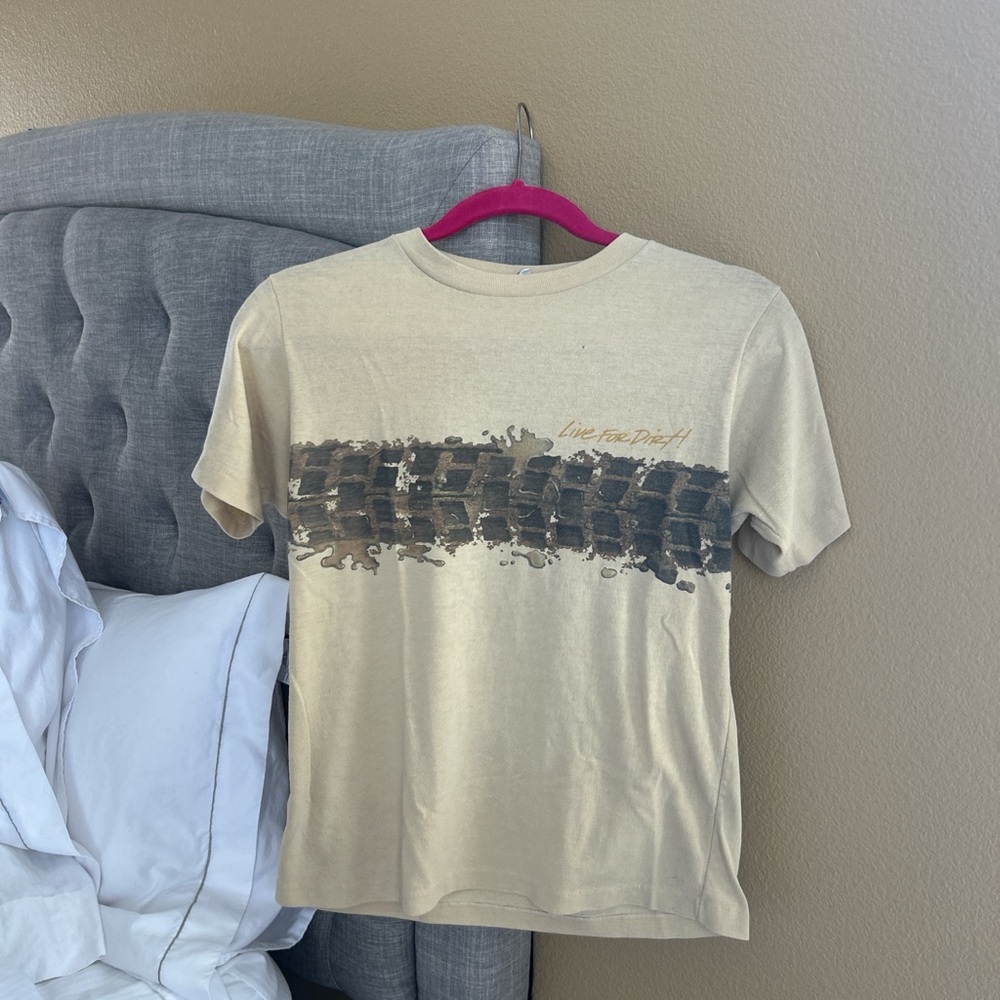 YAMAHA Vintage “Live for Dirt” tracks t-shirt from the 1980s